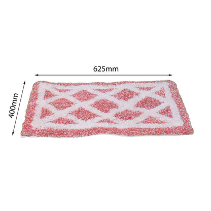 Bath Linen, Red & White Bath Linen, Rectangular Bath Linen, Bath Linen - EL - 15040
