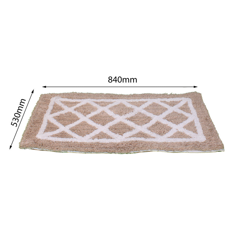 Bath Linen, Brown & White Bath Linen, Rectangular Bath Linen, Bath Linen - EL - 15041