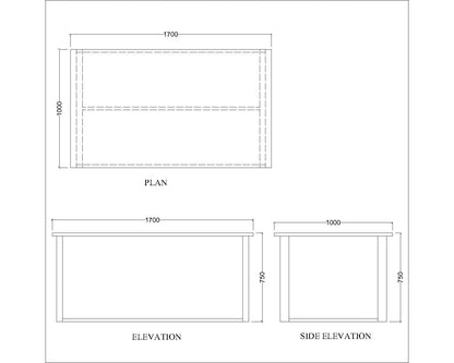 Purchase Rectangular Dining Table with White and Gold Finish Legs - EL3050