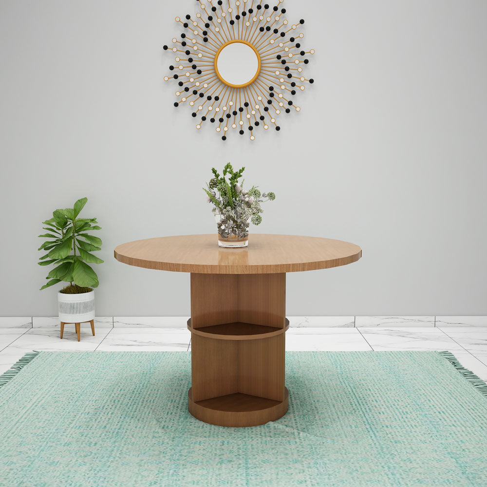 Buy Circular Wooden Dining Table with Classic Finish Online- EL3053