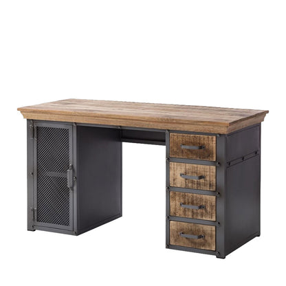 Office Table, Black & Brown Office Table, Office Table with Drawer, Office Table with Shutter, Office Table- EL - 10056