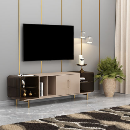 Entertainment Unit, TV Unit for Living/Bedroom Area, TV Unit with Acrylic, MS Leg with Golden Paint, Entertainment Unit - EL10093