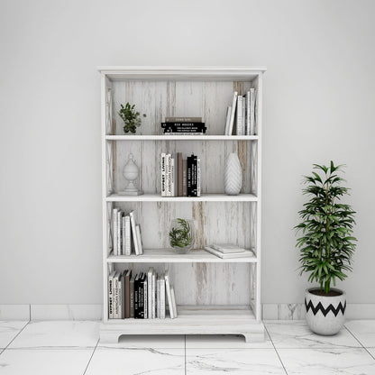 Book Shelves, Solid Wood Book Shelves, Book Shelves With Open Shelf, White Color Book Shelves, Book Shelves - EL11010