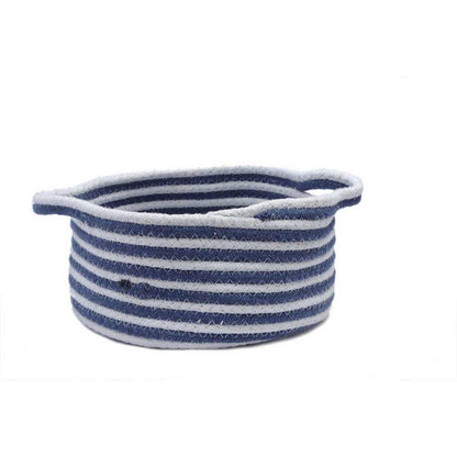 Storage Basket , (i305_2_1), Storage Basket With Blue & White Color, Storage Basket  - EL11017