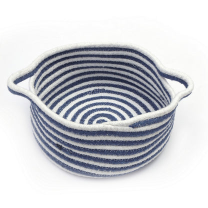 Storage Basket , (i305_2_1), Storage Basket With Blue & White Color, Storage Basket  - EL11017