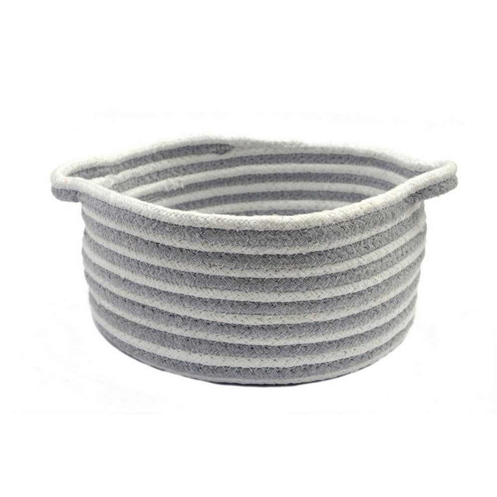 Storage Basket , (i305_3_1), Storage Basket With Grey & White Color, Storage Basket  - EL11018