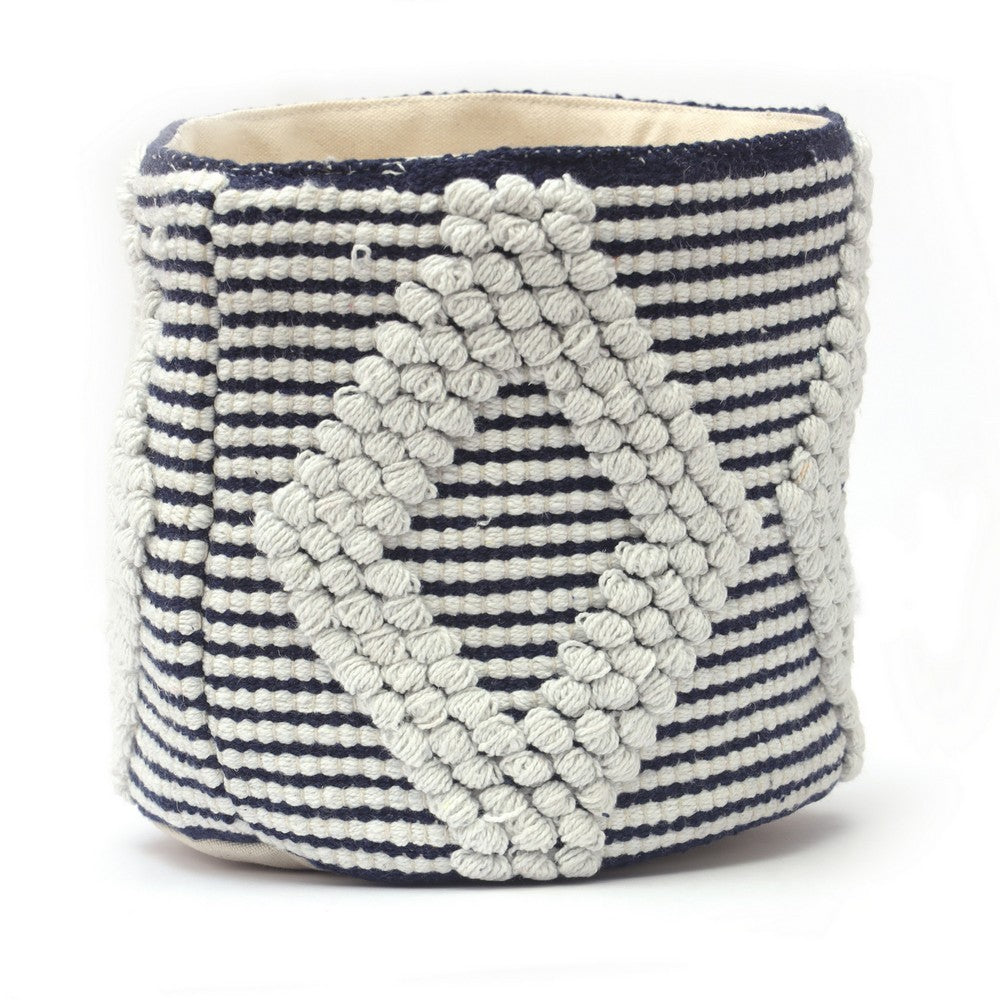 Storage Basket , (i294_1_8_1), Storage Basket With Blue & White Color, Storage Basket  - EL11020