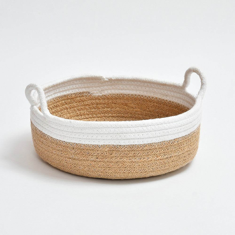 Storage Basket , (i278_101_3), Storage Basket With Beige & White Color, Storage Basket  - EL11027