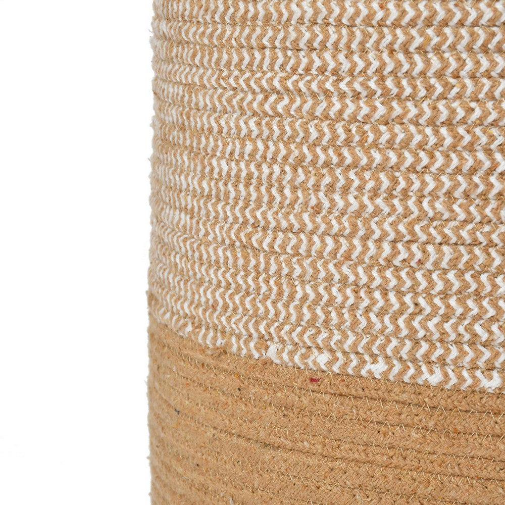 Storage Basket , (i257_12_1), Storage Basket With Beige & White Color, Storage Basket  - EL11036