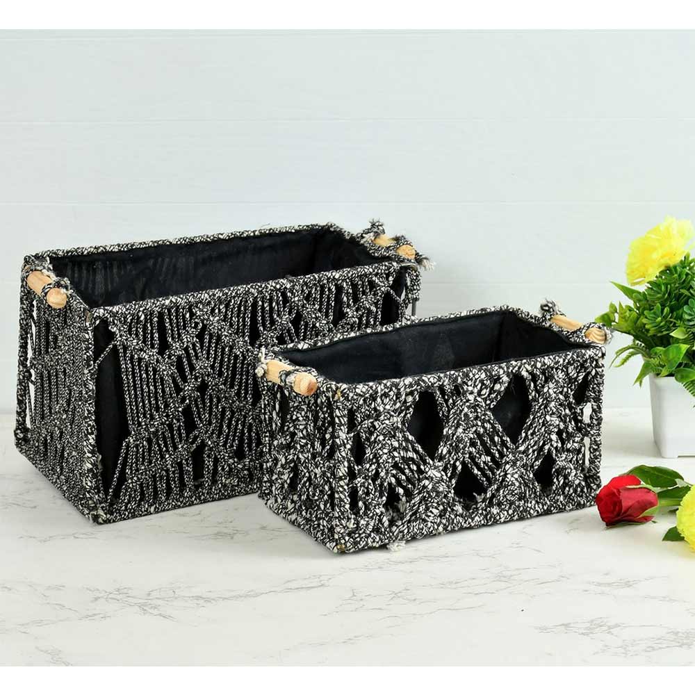 Storage Basket , (i247_101_2), Storage Basket With Black Color, Storage Basket  - EL11043