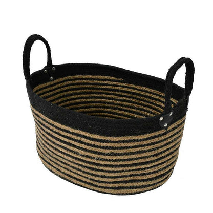 Storage Basket , (i224_3_1), Storage Basket With Black & Beige Color, Storage Basket  - EL11052