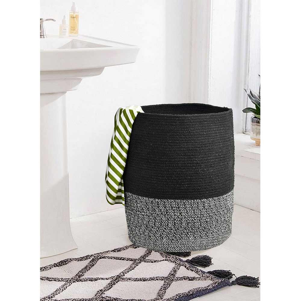 Storage Basket , (i215_14_1), Storage Basket With Black & White Color, Storage Basket  - EL11053