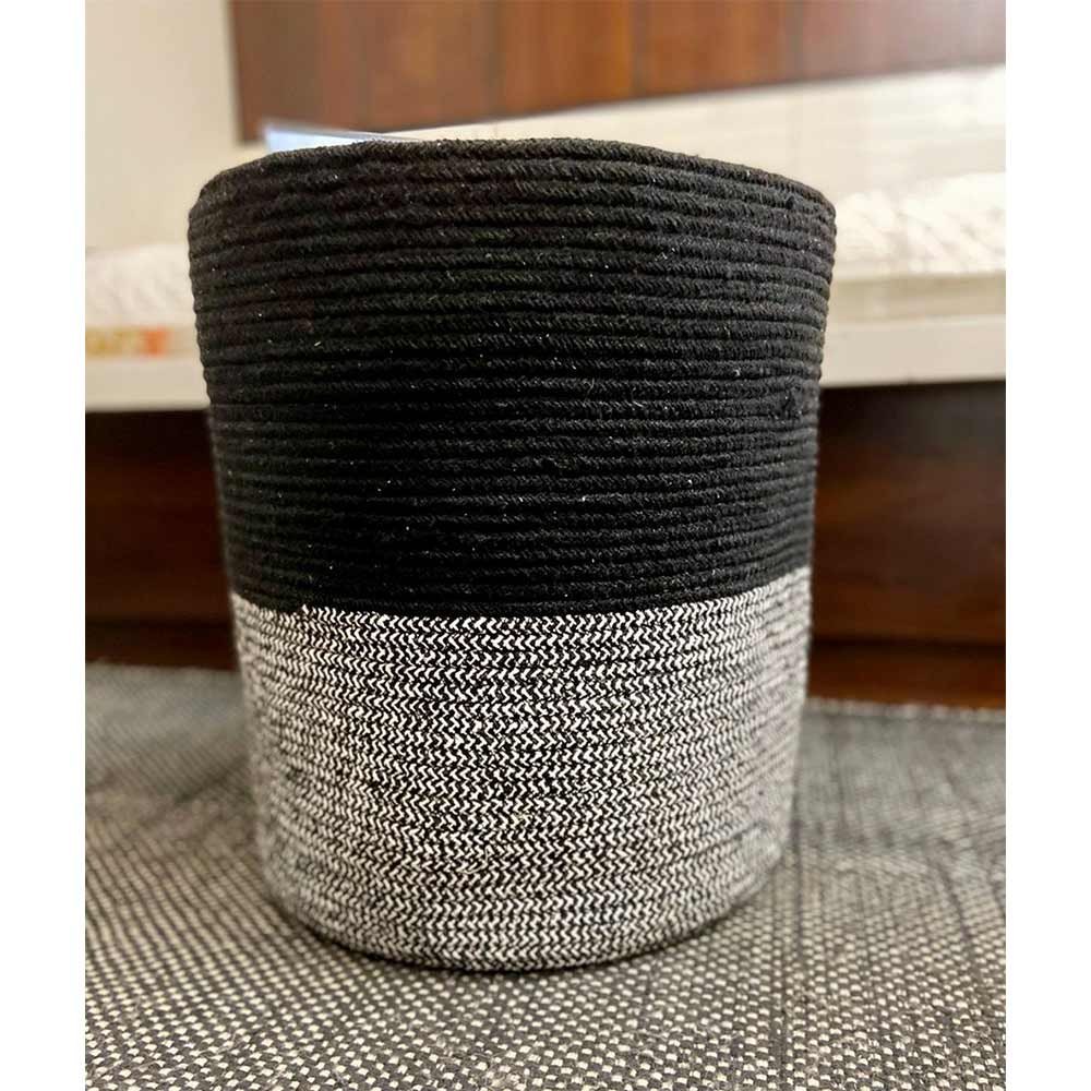 Storage Basket , (i215_14_1), Storage Basket With Black & White Color, Storage Basket  - EL11053