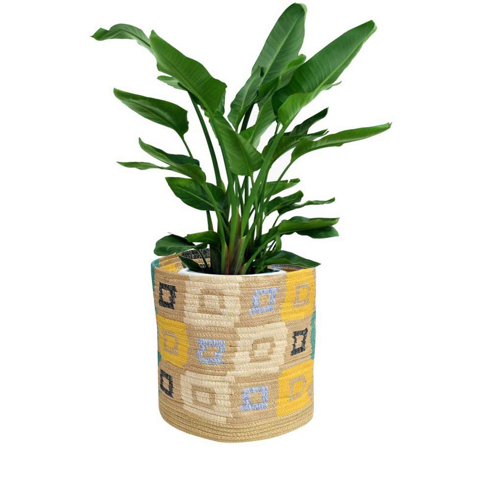 Storage Basket , (i182_12_1), Storage Basket With Beige, Yellow & White Color, Storage Basket  - EL11054