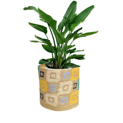Storage Basket , (i182_12_1), Storage Basket With Beige, Yellow & White Color, Storage Basket  - EL11054