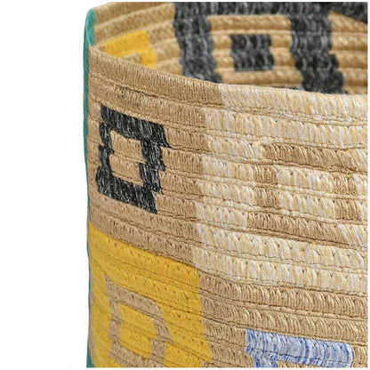 Storage Basket , (i182_12_1), Storage Basket With Beige, Yellow & White Color, Storage Basket  - EL11054