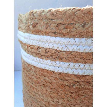 Storage Basket , (i169_12_1), Storage Basket With Beige & White Color, Storage Basket  - EL11059