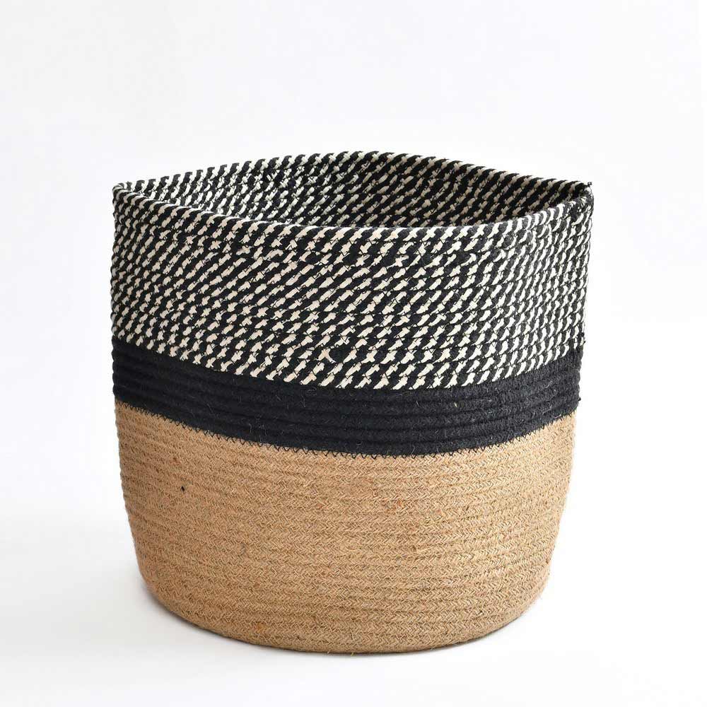 Storage Basket , (i168_12_1), Storage Basket With Beige, Black & White Color, Storage Basket  - EL11060