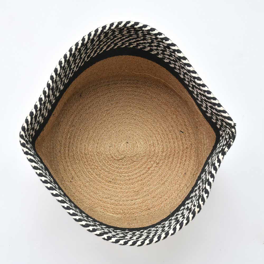 Storage Basket , (i168_12_1), Storage Basket With Beige, Black & White Color, Storage Basket  - EL11060