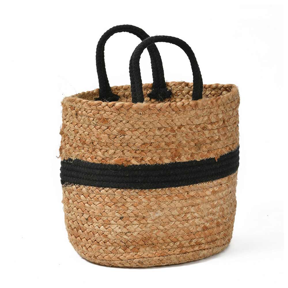 Storage Basket , (i139_10_1), Storage Basket With Beige & Black Color, Storage Basket  - EL11066