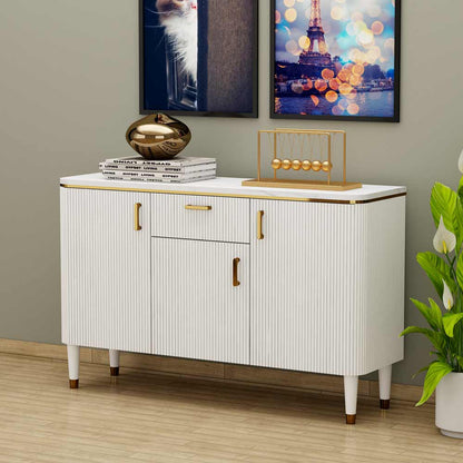 Chest of Drawer, White Color Cabinet, Chest of Drawer with Shutter & Drawer, Chest of Drawer  - EL11067