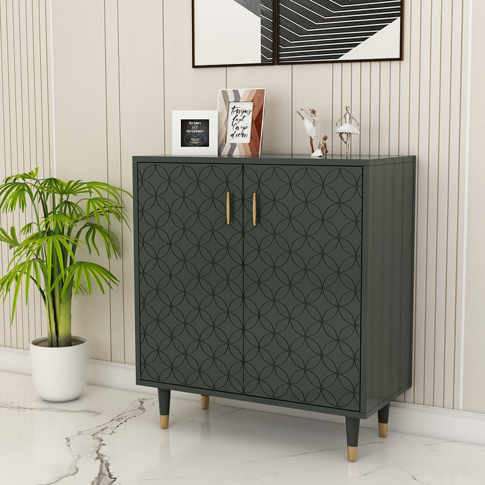 Storage Unit, Dark Green Color Storage Unit, Storage with Shutter, Sid ...