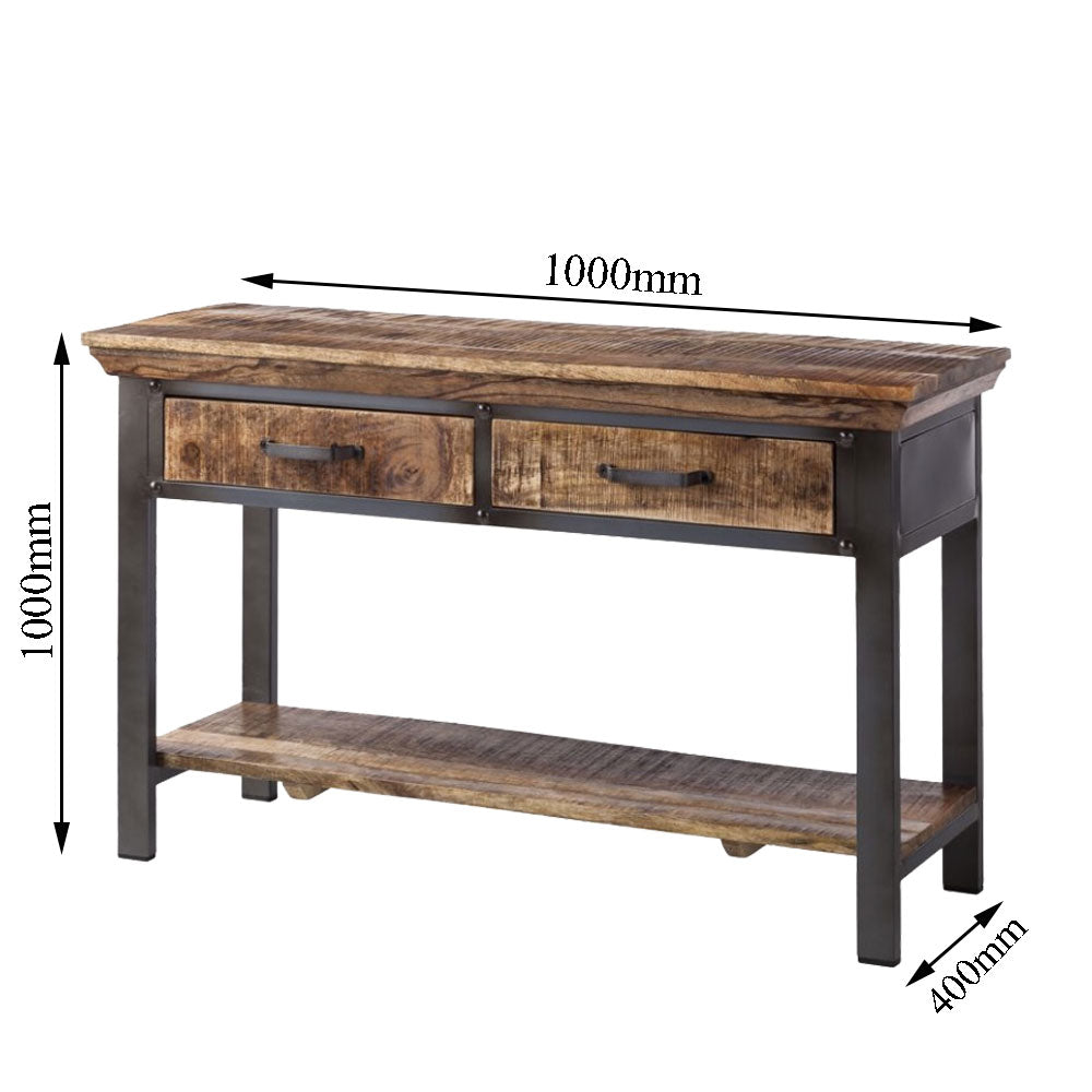 Console Table, Black & Brown Console Table, Console Tablel with Wooden Legs, Console Table - EL - 12092