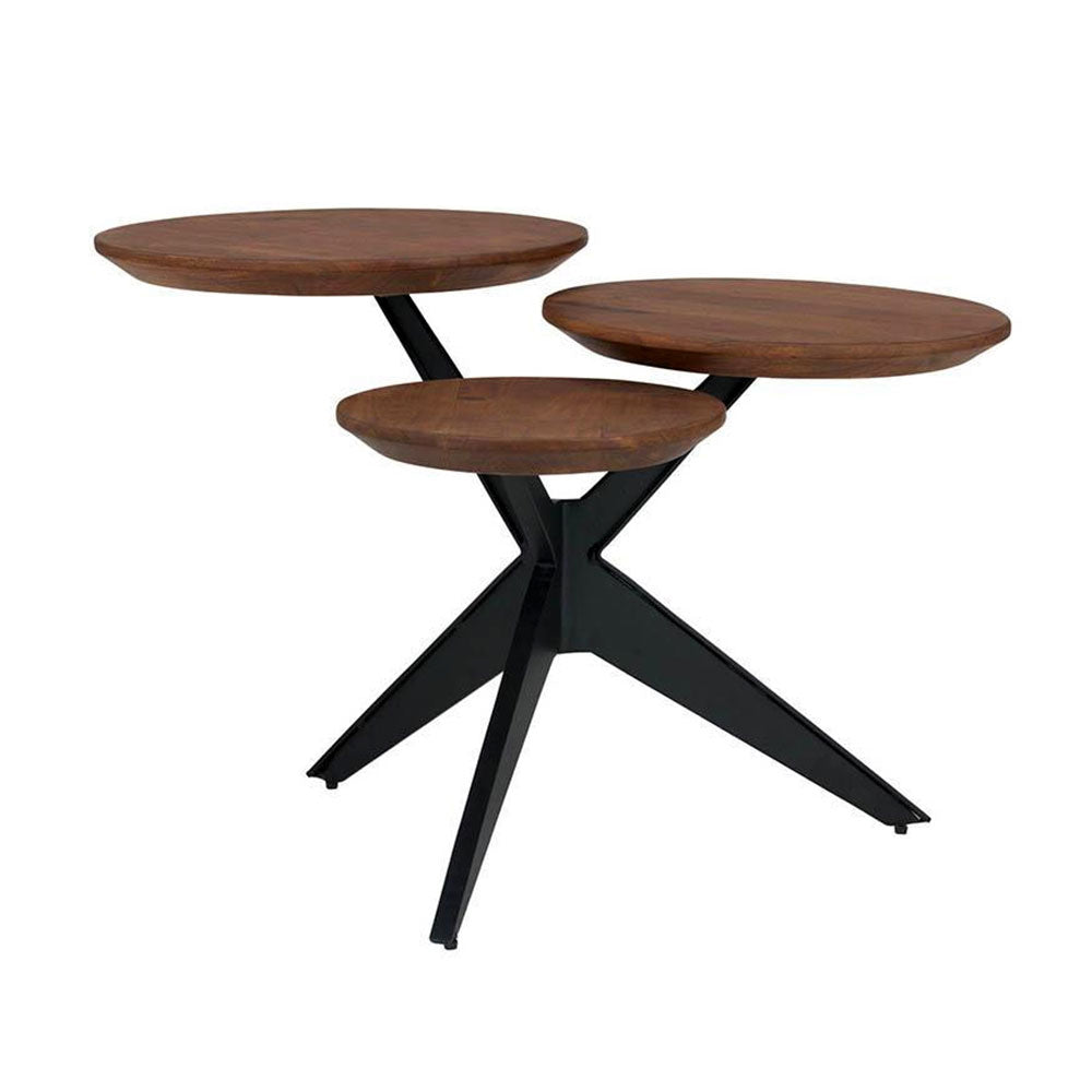 Coffee Table, Black & Brown Coffee Table, Coffee Table with Metal Legs, Coffee Table - EL12095