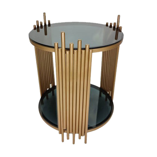 End Tables, End Tables in Golden & Black Color,End Tables- EL12097