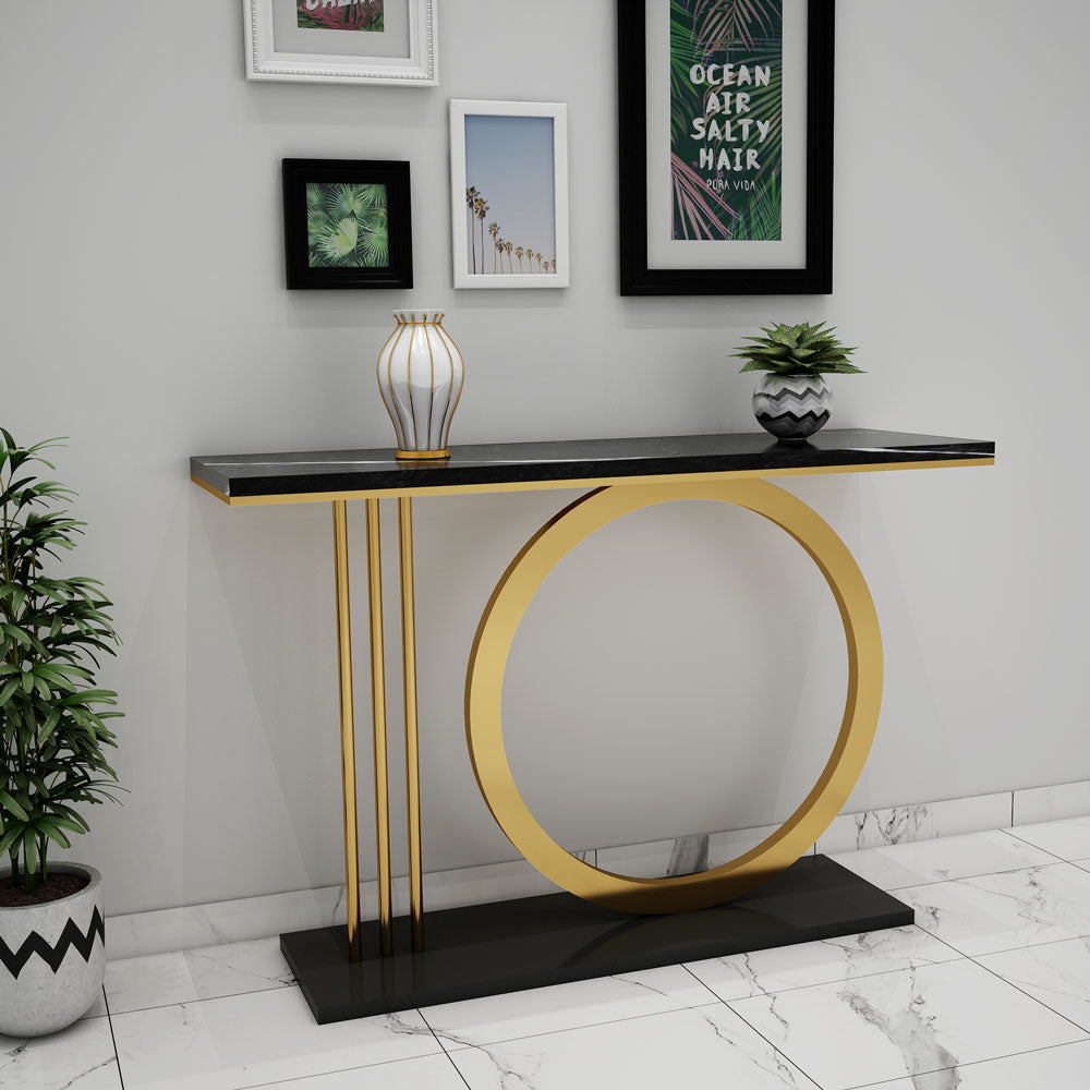 Console table design, Console for enterance, designer console table, console with golden legs, Console -EL12127