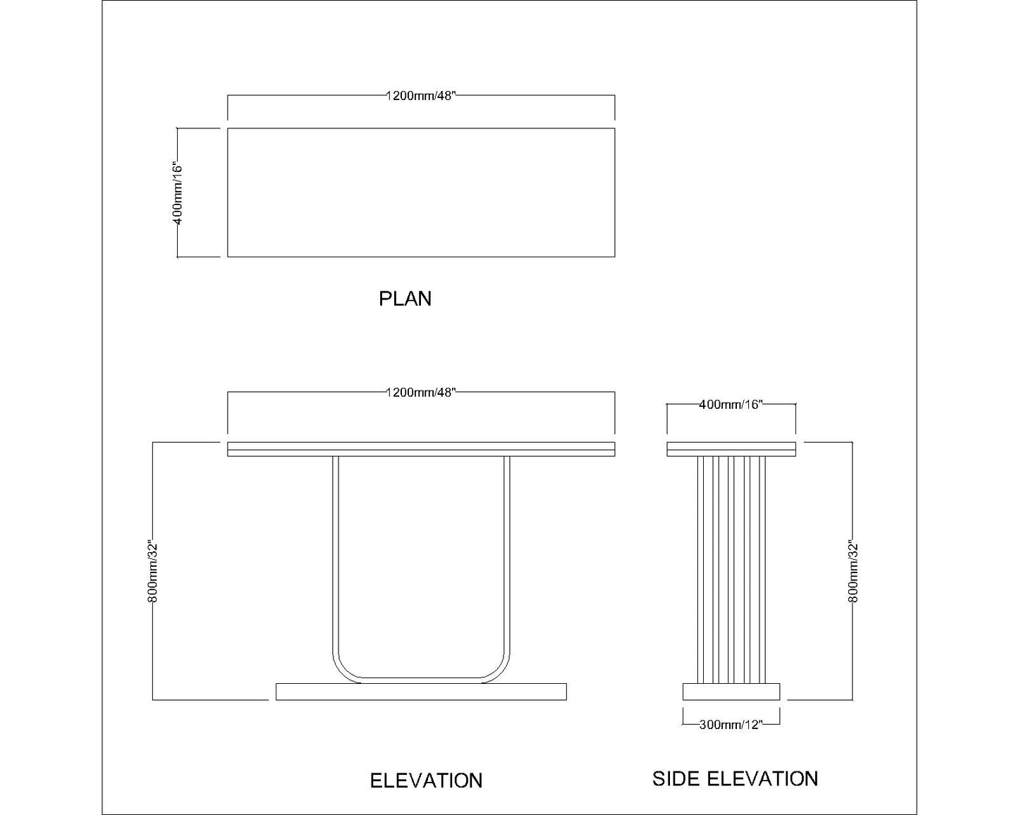 Console Table Design, Console for Home, Designer Console Table, Console with Golden Legs, Console -EL12128