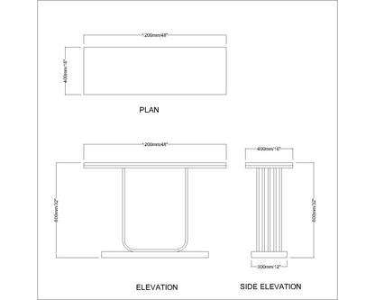 Console Table Design, Console for Home, Designer Console Table, Console with Golden Legs, Console -EL12128