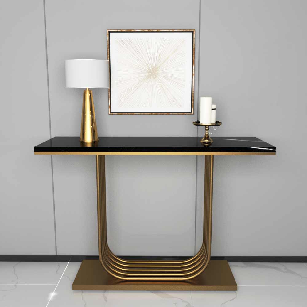 Console Table Design, Console for Home, Designer Console Table, Console with Golden Legs, Console -EL12129