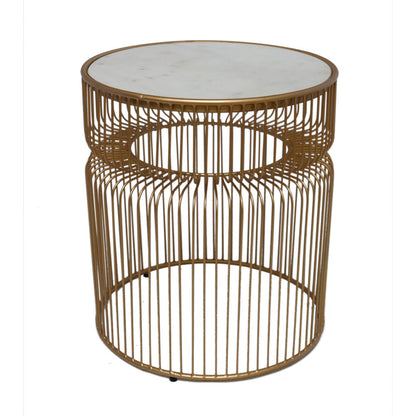 End Table, SCALP/2020/211 (Strawberry Collective), Arius side table- Gold, End Table - EL12142