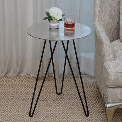 End Table, SCGG/2021/227 (Strawberry Collective), Brighton Side Table Nickel Finish, End Table - EL12148