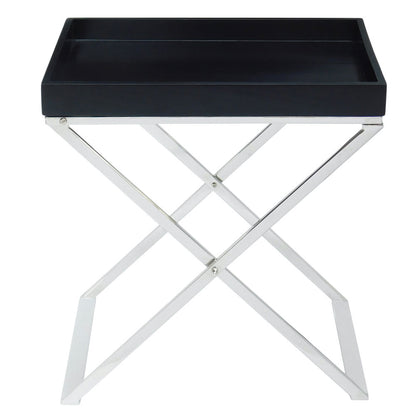 End Table, SCSAI/2021/233 (Strawberry Collective), Vatican Black Side Table, End Table - EL12154