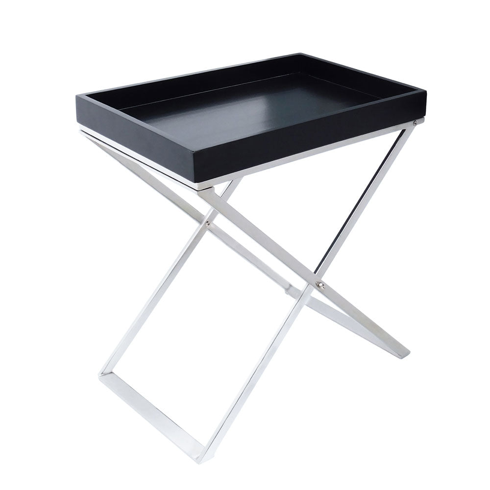 End Table, SCSAI/2021/233 (Strawberry Collective), Vatican Black Side Table, End Table - EL12154