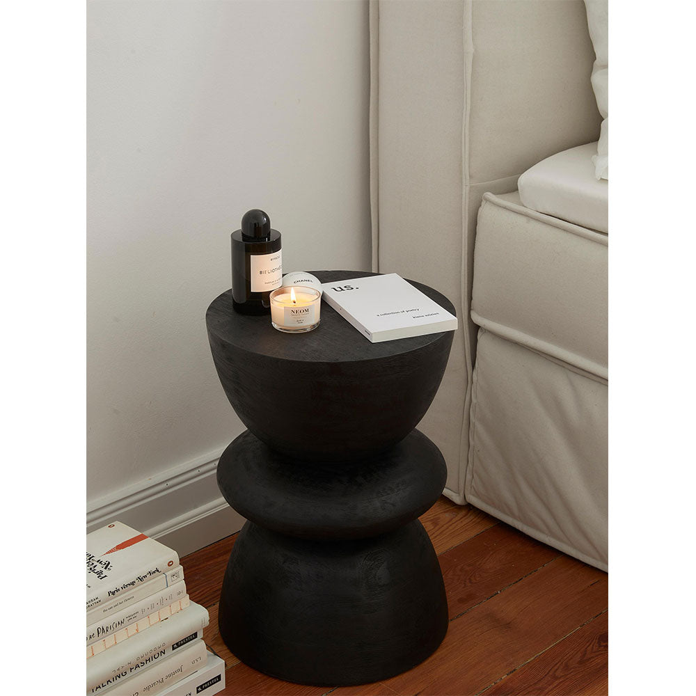 End Table, (Bhati Impex) BI3011, AMAR WOODEN End Tables with Black Finish, End Table - EL12173