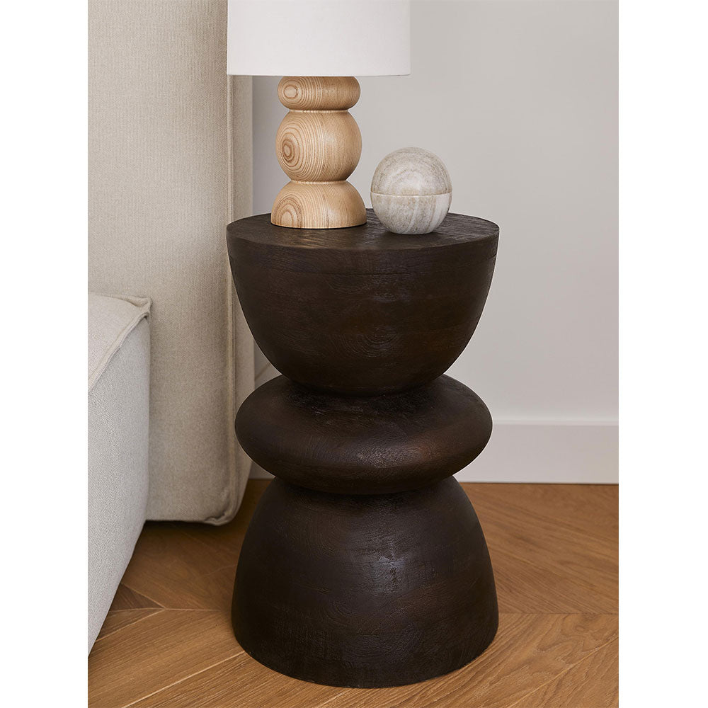 End Table, (Bhati Impex) BI3012, AMAR WOODEN End Tables with Walnut Finish, End Table - EL12174