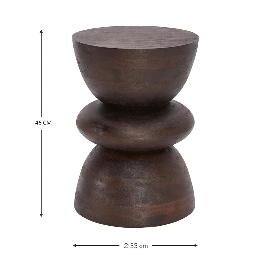 End Table, (Bhati Impex) BI3012, AMAR WOODEN End Tables with Walnut Finish, End Table - EL12174