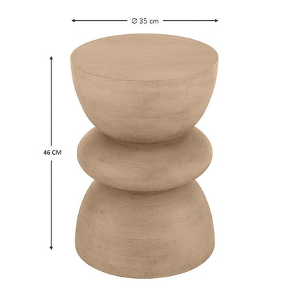 End Table, (Bhati Impex) BI3013 AMAR WOODEN End Tables with Beige Finish, End Table - EL12175