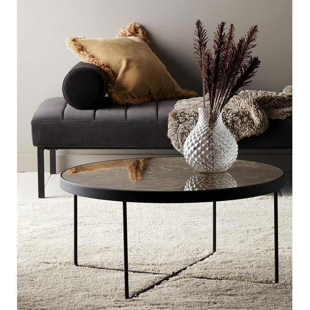 Coffee Table, (Bhati Impex) BI3014, QUE COFFEE TABLE Black & Brown Finish, Coffee Table - EL12176