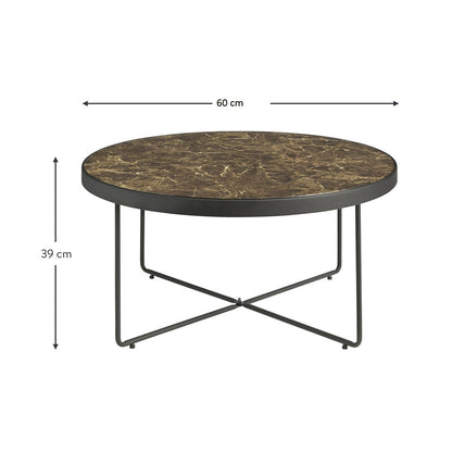 Coffee Table, (Bhati Impex) BI3014, QUE COFFEE TABLE Black & Brown Finish, Coffee Table - EL12176