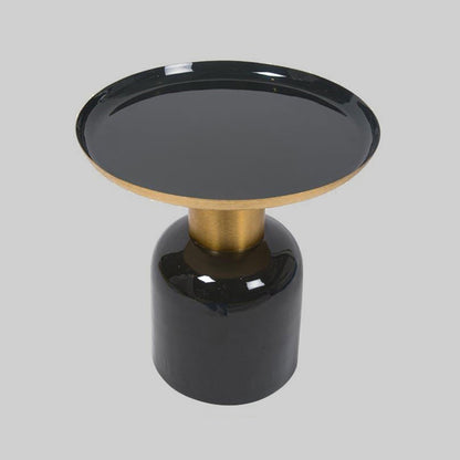 End Table, (Bhati Impex) BI3017, DICRA End Table with Shiny Black Finish, End Table - EL12179