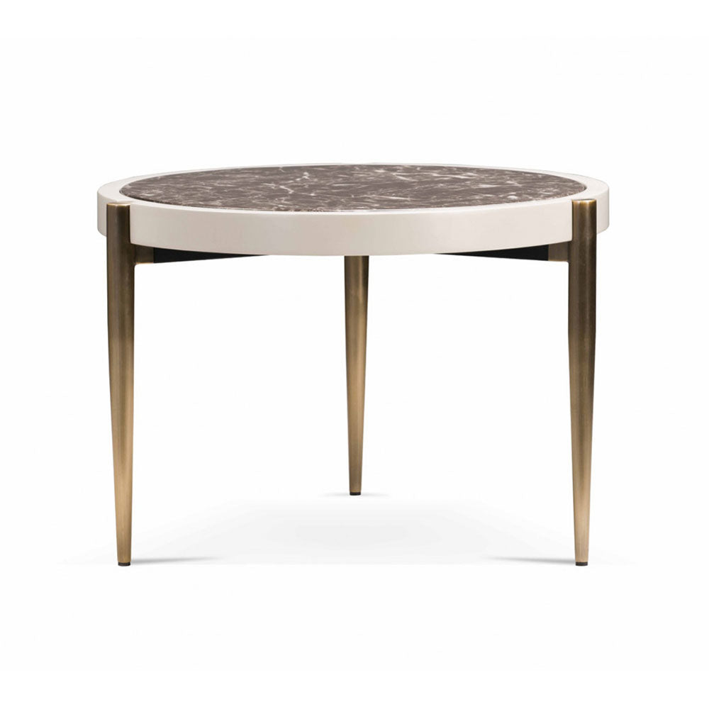 End Table, (Bhati Impex) BI3018, CISCA End Table with Brass & Brown Finish, End Table - EL12180