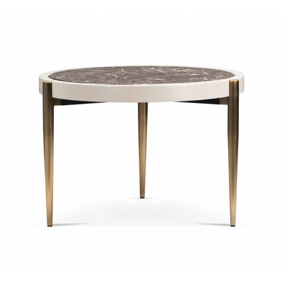 End Table, (Bhati Impex) BI3018, CISCA End Table with Brass & Brown Finish, End Table - EL12180