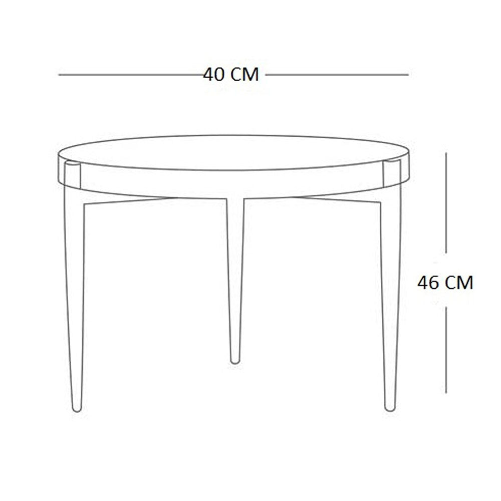 End Table, (Bhati Impex) BI3018, CISCA End Table with Brass & Brown Finish, End Table - EL12180