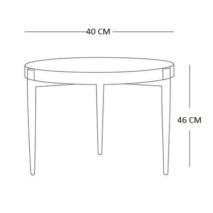 End Table, (Bhati Impex) BI3018, CISCA End Table with Brass & Brown Finish, End Table - EL12180