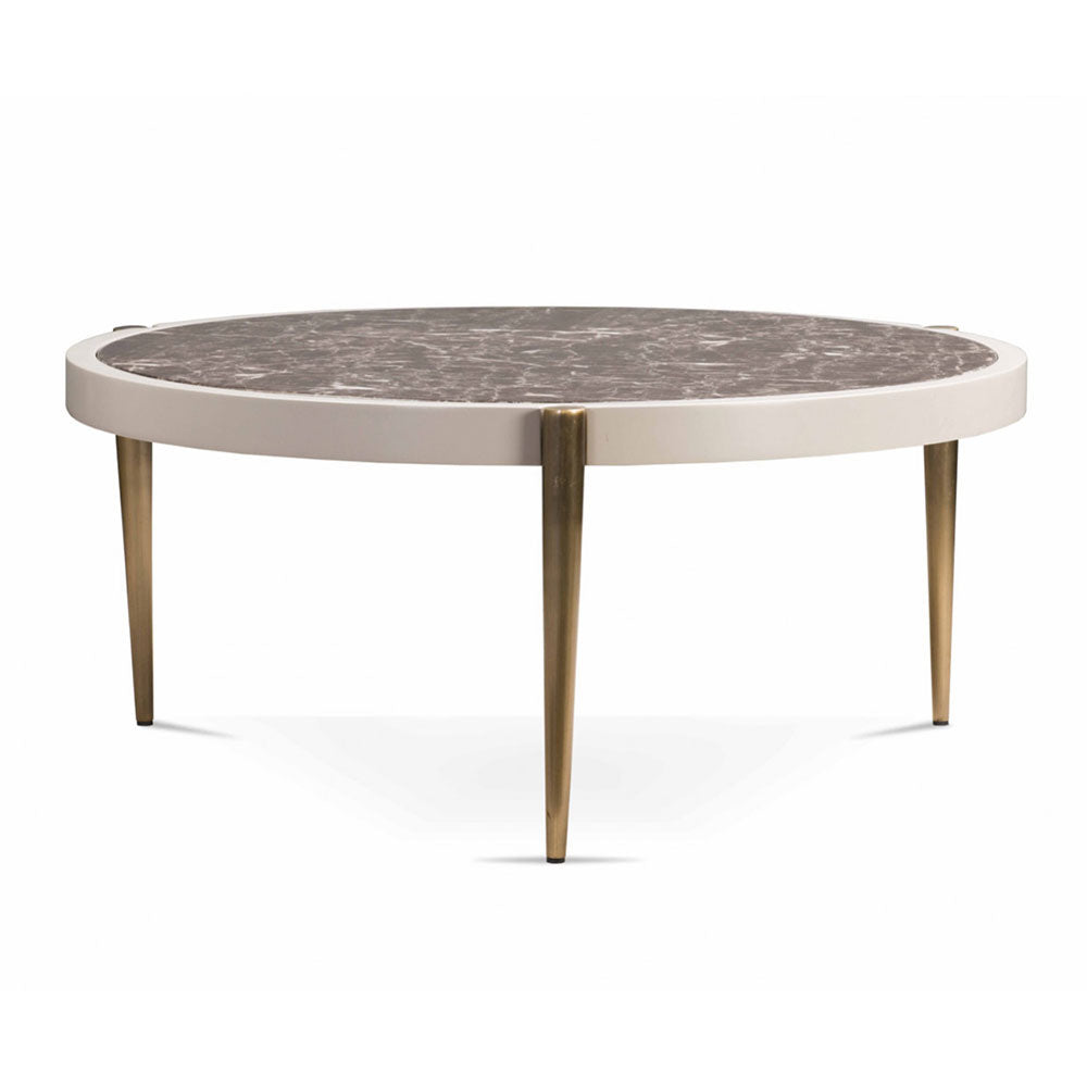 Coffee Table, (Bhati Impex) BI3019, CISCA COFFEE TABLE with Brass & Brown Finish, Coffee Table - EL12181