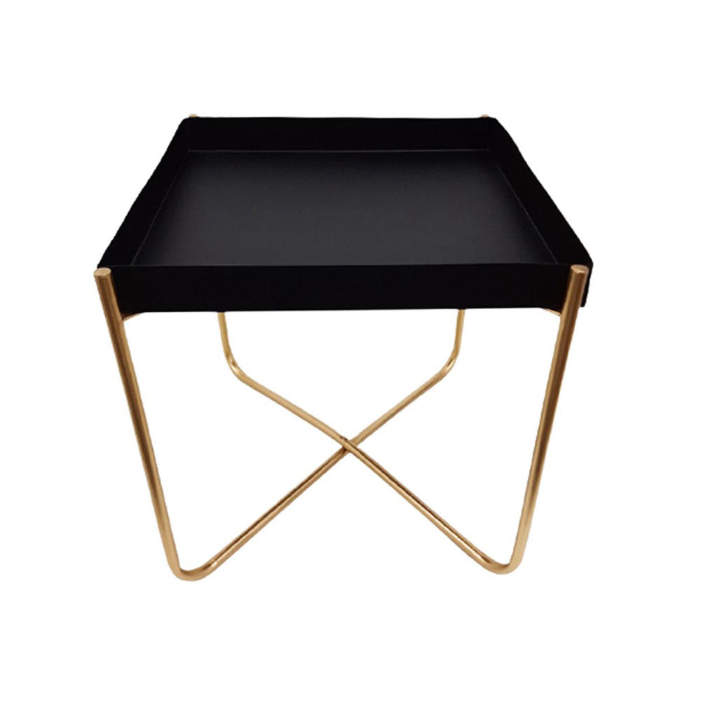 Side Table, (RR Handicraft), Golden & Black Color Side Table, End Table - EL12194